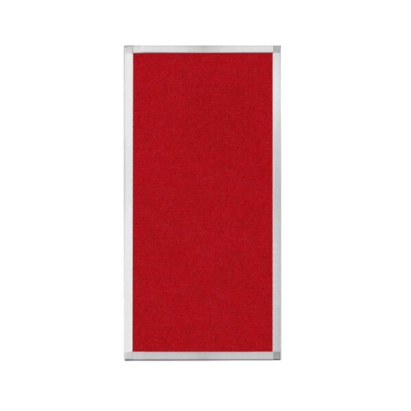 Hush Panel Configurable Cubicle Partition 2' x 4' Red Fabric